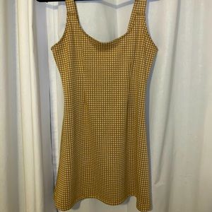 Yellow Gingham Slip On Dress